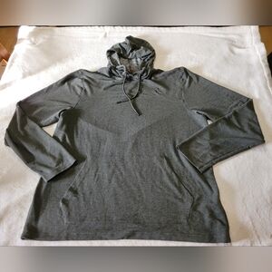 Gerry Men's Lightweight Long Sleeve Pullover Gray Hooded Sweat Shirt Large